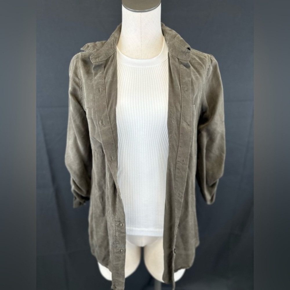 Green Button Up Top - image 1